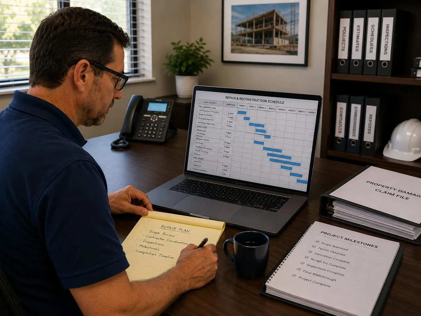 Construction Scheduling and Repair Planning