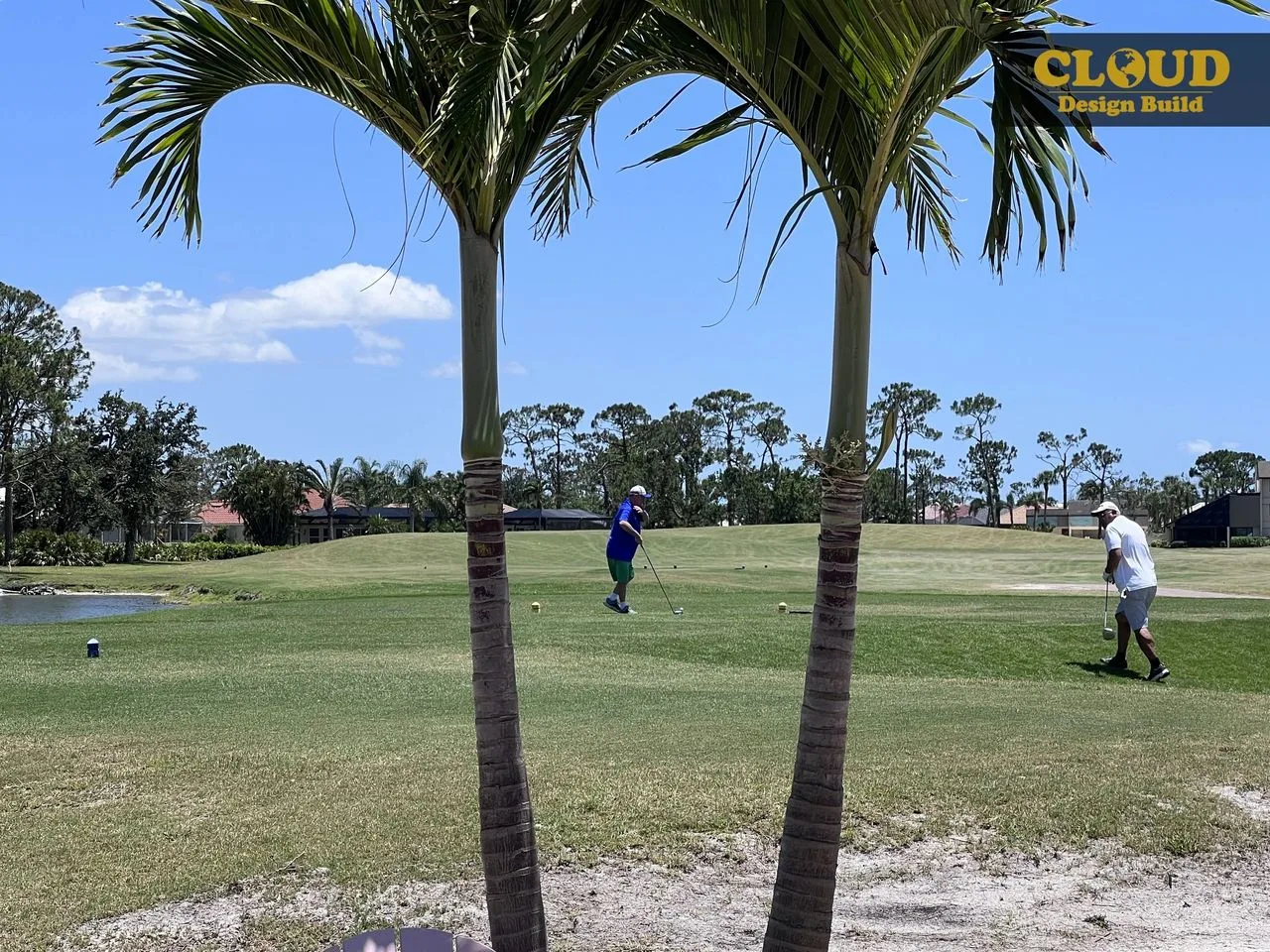 Golfers on the fairway at Burnt Store Marina Golf Course in Punta Gorda