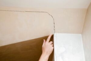 drywall crack due to construction defects